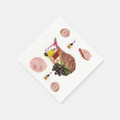 紙ナプキンズハムブラックオリーブ油 スタンダードカクテルナプキン (角)