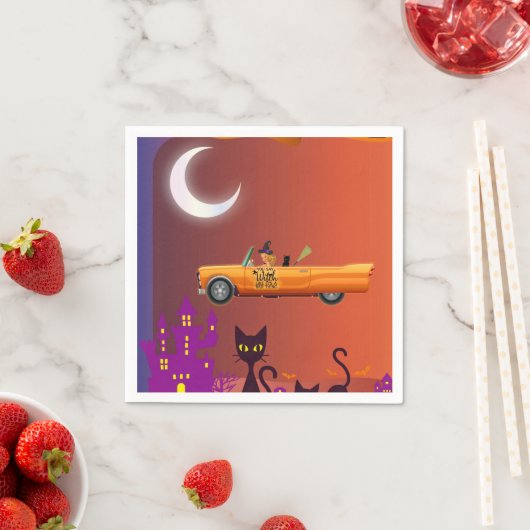 紙ナプキンズハロウィンウィッチおもしろいー スタンダードカクテルナプキン (インサイチュ)