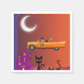 紙ナプキンズハロウィンウィッチおもしろいー スタンダードカクテルナプキン (正面)