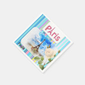 紙ナプキンズパリフランスストライプ スタンダードカクテルナプキン (角)