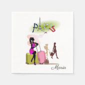 紙ナプキンズパリフランスバケーション スタンダードカクテルナプキン (正面)