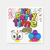 紙ナプキンズパーティー時間ハッピーバースデー スタンダードカクテルナプキン (正面)