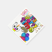 紙ナプキンズパーティー時間ハッピーバースデー スタンダードカクテルナプキン (角)