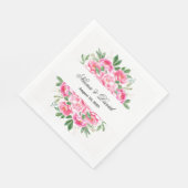 紙ナプキンズピンクペオニー スタンダードランチョンナプキン (角)