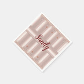 紙ナプキンズピンクローズグリタードリップフローラ スタンダードカクテルナプキン (角)