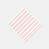 紙ナプキンズピンク&ホワイトストライプホテル スタンダードカクテルナプキン (角)
