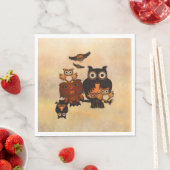 紙ナプキンズフクロウファミリー スタンダードランチョンナプキン (インサイチュ)