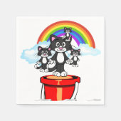 紙ナプキンズブラックキャットレインボー スタンダードカクテルナプキン (正面)