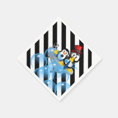 紙ナプキンズブラック&ホワイトストライプペンギン スタンダードカクテルナプキン (角)