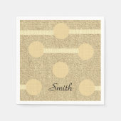 紙ナプキンズベージュサークル スタンダードカクテルナプキン (正面)