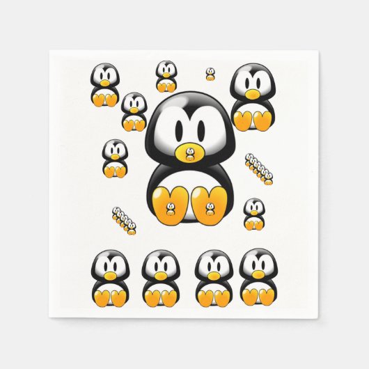 紙ナプキンズペンギン スタンダードカクテルナプキン (正面)