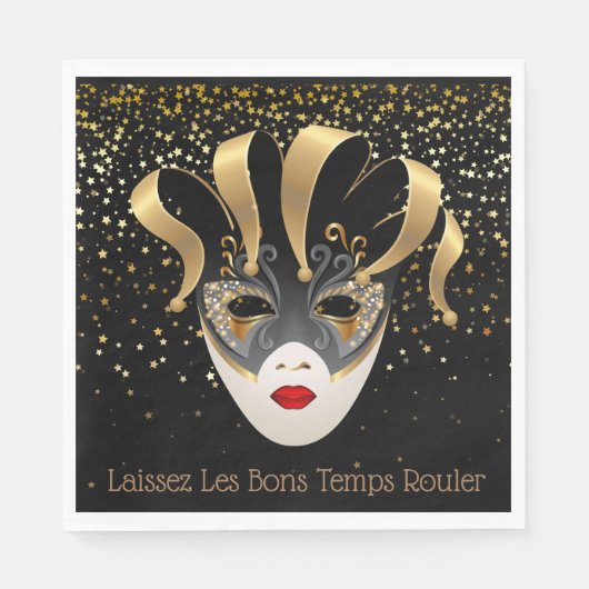 紙ナプキンズマルディグラスザグッドタイム転が スタンダードランチョンナプキン (正面)