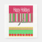 紙ナプキンズメリークリスマスハッピーホリデー スタンダードランチョンナプキン (正面)