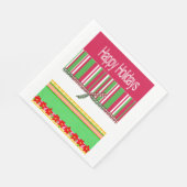 紙ナプキンズメリークリスマスハッピーホリデー スタンダードランチョンナプキン (角)