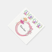 紙ナプキンズラブピンクフェアリーフローラ スタンダードカクテルナプキン (角)