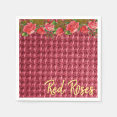 紙ナプキンズレッドローズ スタンダードカクテルナプキン (正面)