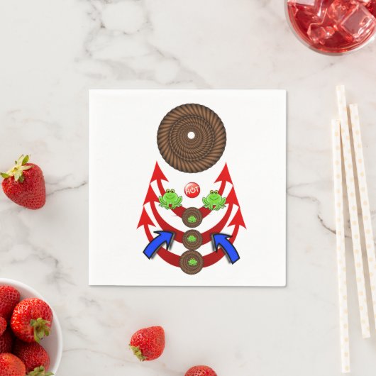 紙ナプキンズロープグリーンフロッグ スタンダードカクテルナプキン (インサイチュ)