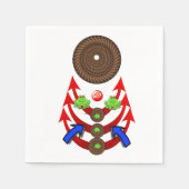 紙ナプキンズロープグリーンフロッグ スタンダードカクテルナプキン (正面)