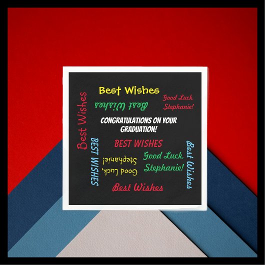 紙ナプキンズ卒業パーティカラフルおもしろい紙 スタンダードカクテルナプキン