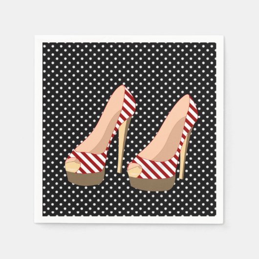 紙ナプキンズ靴 スタンダードカクテルナプキン (正面)
