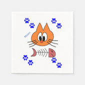 紙ナプキンズ、キャットポーズフィッシュ スタンダードカクテルナプキン (正面)