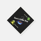 紙ナプキンズ、コーヒーカエルの前後 スタンダードカクテルナプキン (角)