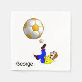 紙ナプキンズ、サッカーボール スタンダードカクテルナプキン (正面)