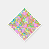 紙ナプキンズ、ストロベリーアイスクリームシェブロン スタンダードカクテルナプキン (角)