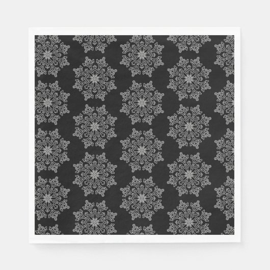紙ナプキンズ – スノーフレーク スタンダードランチョンナプキン (正面)