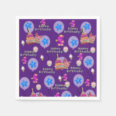 紙ナプキンズ、ハッピーファイブ誕生日バルーン#5 スタンダードカクテルナプキン (正面)