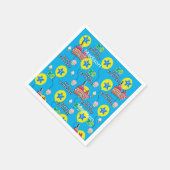 紙ナプキンズ、ハッピー10誕生日バルーン青 スタンダードカクテルナプキン (角)