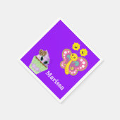 紙ナプキンズ、バタフライカップケーキ スタンダードカクテルナプキン (角)