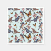 紙ナプキンズ、バタフライバードヴィンテージ スタンダードカクテルナプキン (正面)