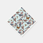 紙ナプキンズ、バタフライバードヴィンテージ スタンダードカクテルナプキン (角)
