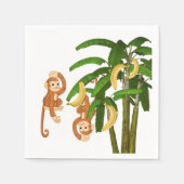 紙ナプキンズ、バナナツリーモンキー スタンダードカクテルナプキン (正面)