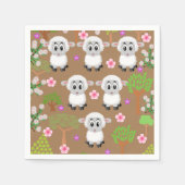 紙ナプキンズ、ヒツジの木のフローラ スタンダードカクテルナプキン (正面)