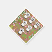 紙ナプキンズ、ヒツジの木のフローラ スタンダードカクテルナプキン (角)