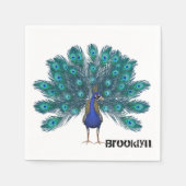 紙ナプキンズ、ピーコック スタンダードカクテルナプキン (正面)