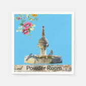 紙ナプキンズ、フローラ鳥の噴水 スタンダードカクテルナプキン (正面)