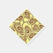 紙ナプキンズ、ブラウン&イエローナプキンズ スタンダードカクテルナプキン (角)