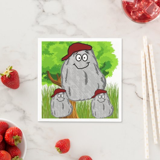 紙ナプキンズ、ポテトレッドキャップ スタンダードカクテルナプキン (インサイチュ)