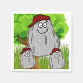 紙ナプキンズ、ポテトレッドキャップ スタンダードカクテルナプキン (正面)