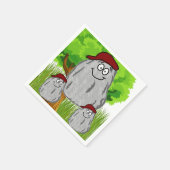 紙ナプキンズ、ポテトレッドキャップ スタンダードカクテルナプキン (角)