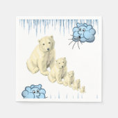 紙ナプキンズ、ポーラベアクラウドアイス スタンダードカクテルナプキン (正面)