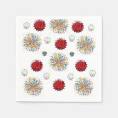 紙ナプキンズ、レッドリコリス スタンダードカクテルナプキン (正面)