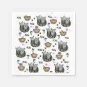 紙ナプキンズ、子猫ニャー スタンダードカクテルナプキン (正面)