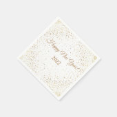 紙ナプキンズ – 新年 – 金ゴールドスターズ スタンダードカクテルナプキン (角)