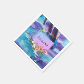 紙ナプキンズ、水彩フローラ花 スタンダードカクテルナプキン