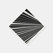 紙ナプキンズ、白黒ストライプ スタンダードカクテルナプキン (角)