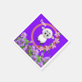 紙ナプキンズ、羊のフローラ スタンダードカクテルナプキン (角)